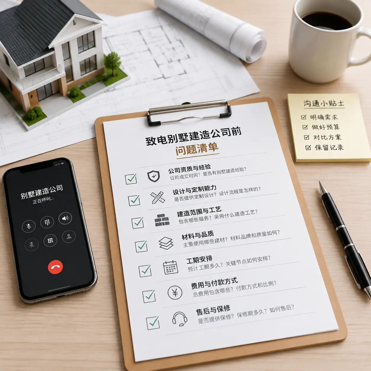 在西藏拨打别墅建造公司电话前的准备工作
