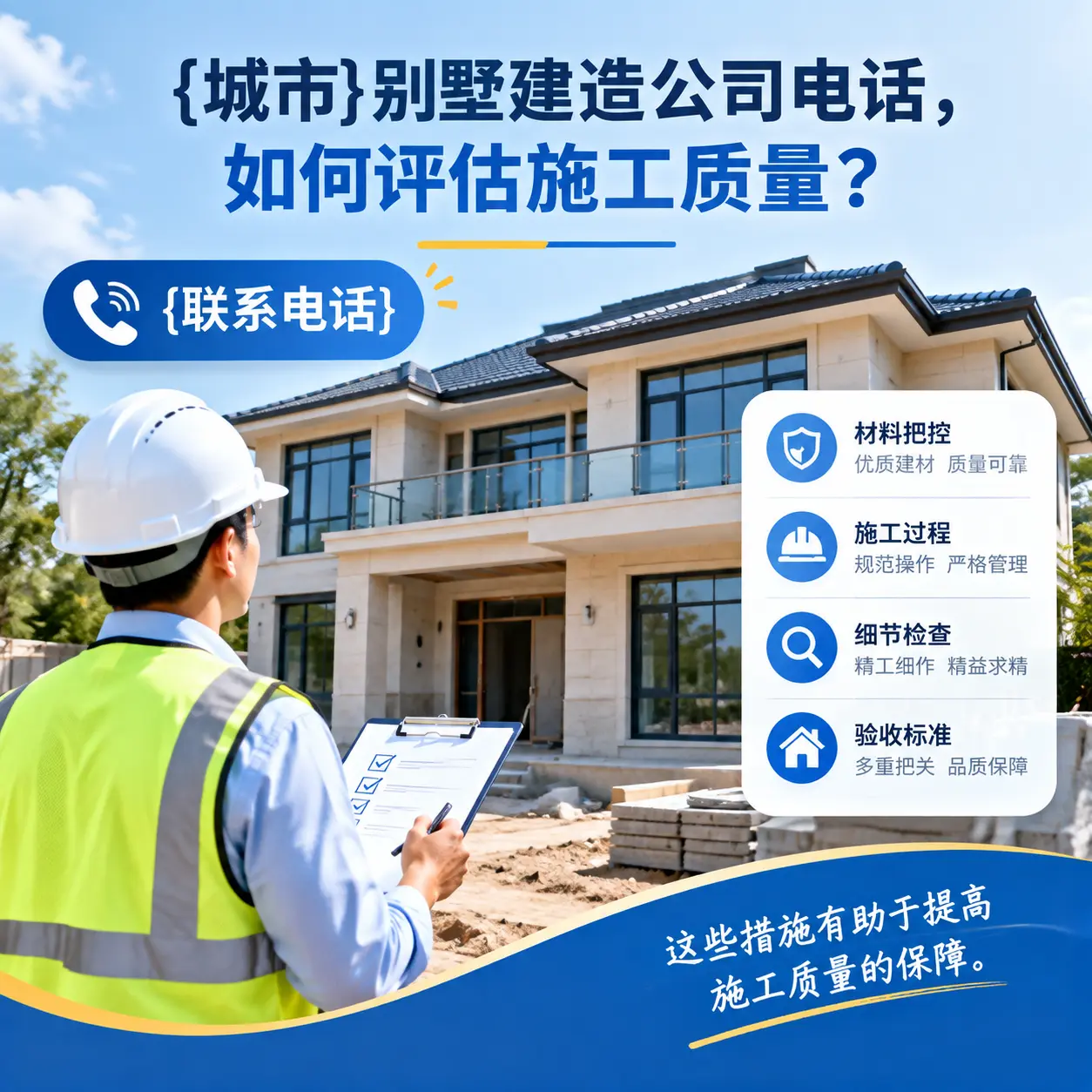 西藏别墅建造公司电话,如何评估施工质量?